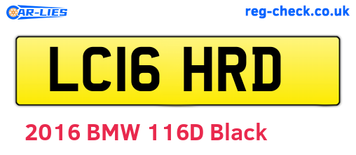 LC16HRD are the vehicle registration plates.
