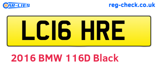 LC16HRE are the vehicle registration plates.