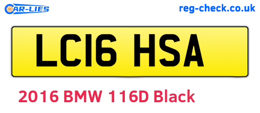 LC16HSA are the vehicle registration plates.