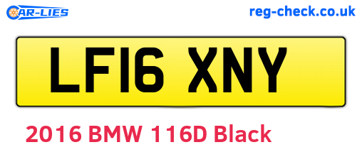 LF16XNY are the vehicle registration plates.