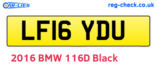LF16YDU are the vehicle registration plates.