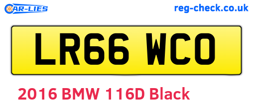 LR66WCO are the vehicle registration plates.