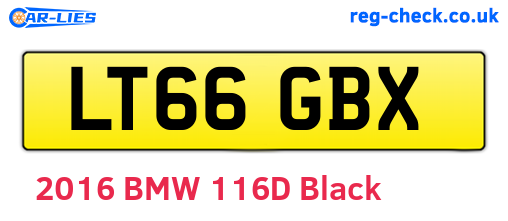 LT66GBX are the vehicle registration plates.