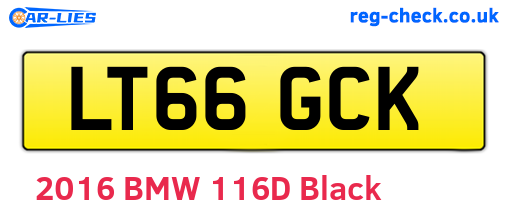LT66GCK are the vehicle registration plates.