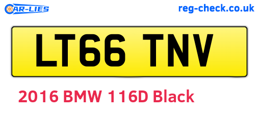LT66TNV are the vehicle registration plates.