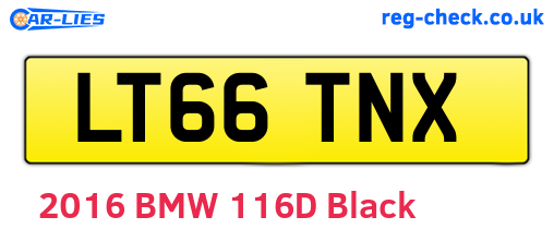 LT66TNX are the vehicle registration plates.