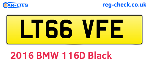 LT66VFE are the vehicle registration plates.