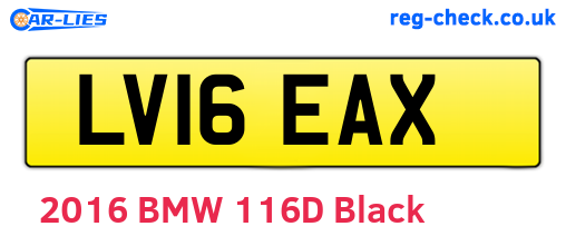 LV16EAX are the vehicle registration plates.