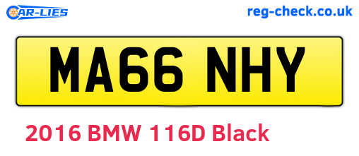 MA66NHY are the vehicle registration plates.