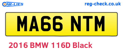MA66NTM are the vehicle registration plates.