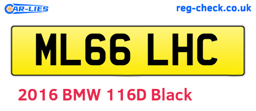 ML66LHC are the vehicle registration plates.