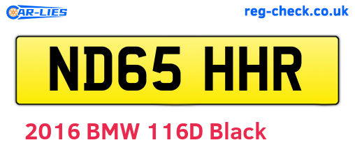 ND65HHR are the vehicle registration plates.