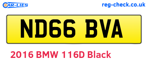 ND66BVA are the vehicle registration plates.