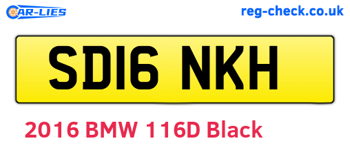 SD16NKH are the vehicle registration plates.