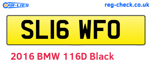 SL16WFO are the vehicle registration plates.