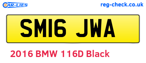 SM16JWA are the vehicle registration plates.