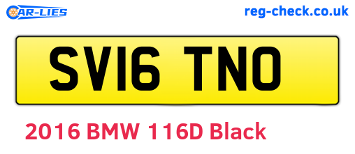 SV16TNO are the vehicle registration plates.
