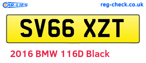SV66XZT are the vehicle registration plates.