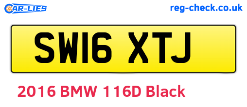 SW16XTJ are the vehicle registration plates.