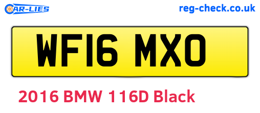 WF16MXO are the vehicle registration plates.