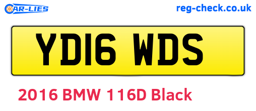 YD16WDS are the vehicle registration plates.