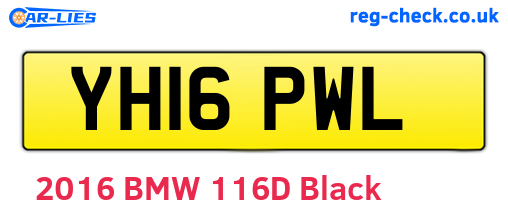 YH16PWL are the vehicle registration plates.