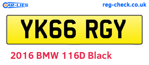YK66RGY are the vehicle registration plates.
