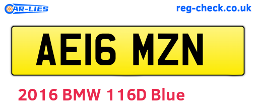 AE16MZN are the vehicle registration plates.