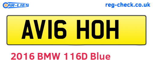 AV16HOH are the vehicle registration plates.