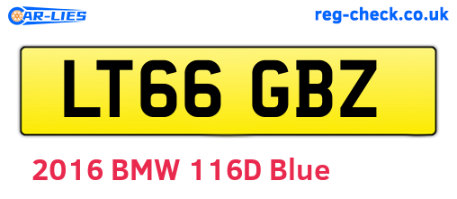 LT66GBZ are the vehicle registration plates.