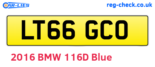 LT66GCO are the vehicle registration plates.