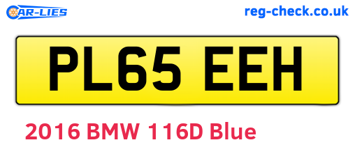 PL65EEH are the vehicle registration plates.