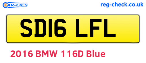 SD16LFL are the vehicle registration plates.