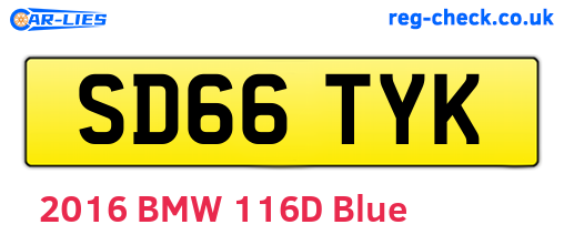 SD66TYK are the vehicle registration plates.