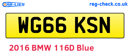 WG66KSN are the vehicle registration plates.