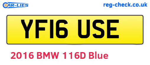 YF16USE are the vehicle registration plates.