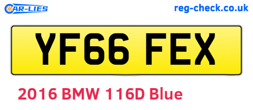 YF66FEX are the vehicle registration plates.