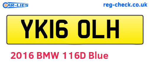 YK16OLH are the vehicle registration plates.