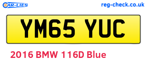 YM65YUC are the vehicle registration plates.