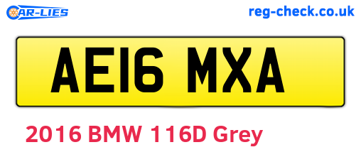 AE16MXA are the vehicle registration plates.