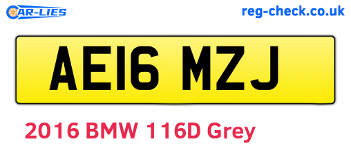 AE16MZJ are the vehicle registration plates.