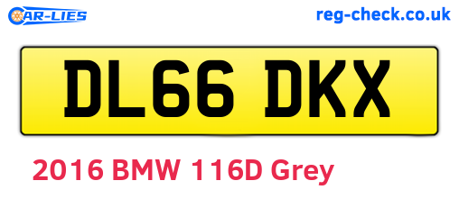 DL66DKX are the vehicle registration plates.