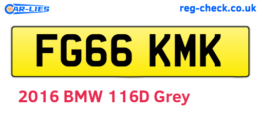 FG66KMK are the vehicle registration plates.