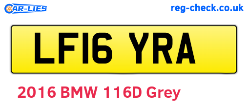 LF16YRA are the vehicle registration plates.