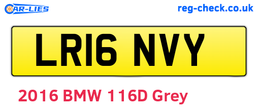 LR16NVY are the vehicle registration plates.