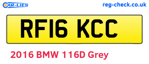 RF16KCC are the vehicle registration plates.