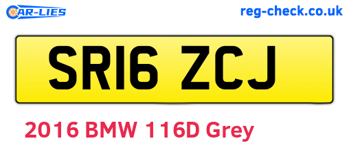 SR16ZCJ are the vehicle registration plates.