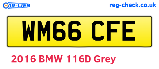 WM66CFE are the vehicle registration plates.