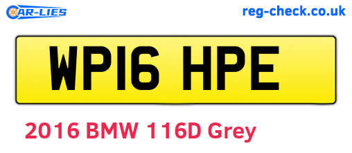 WP16HPE are the vehicle registration plates.