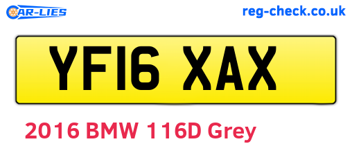YF16XAX are the vehicle registration plates.